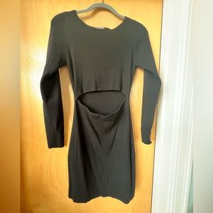 Aritzia Cut-Out Knit Longsleeve Mini Dress